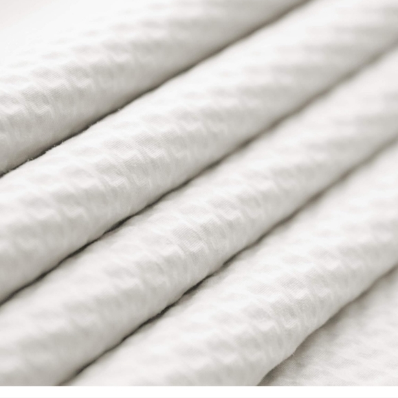 New Maytex Norwich Textured Fabric Shower Curtain or Liner, White 72.00" x 70.00 - Picture 3 of 7